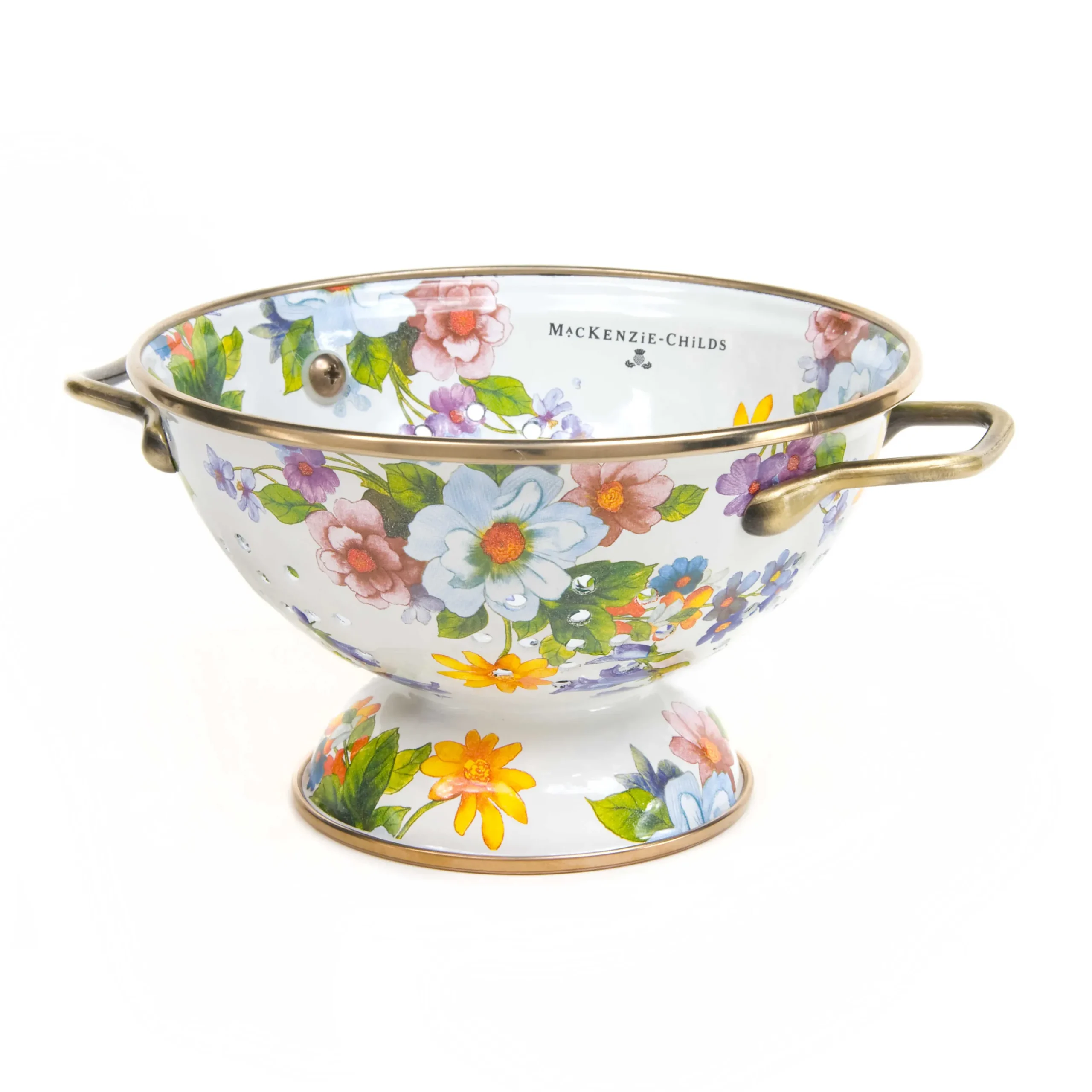 Kitchen Utensils & Tools|MacKenzie-Childs White Flower Market Small Colander