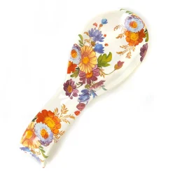 Kitchen Utensils & Tools|MacKenzie-Childs White Flower Market Spoon Rest