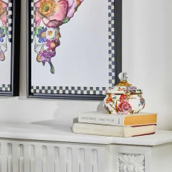 Bath & Bath Accessories|Room Accents|MacKenzie-Childs White Flower Market Squashed Pot