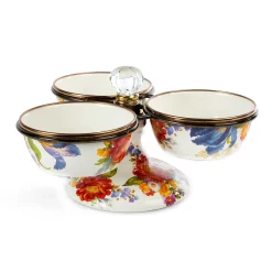Bar Entertaining|Serveware|MacKenzie-Childs White Flower Market Triplicity
