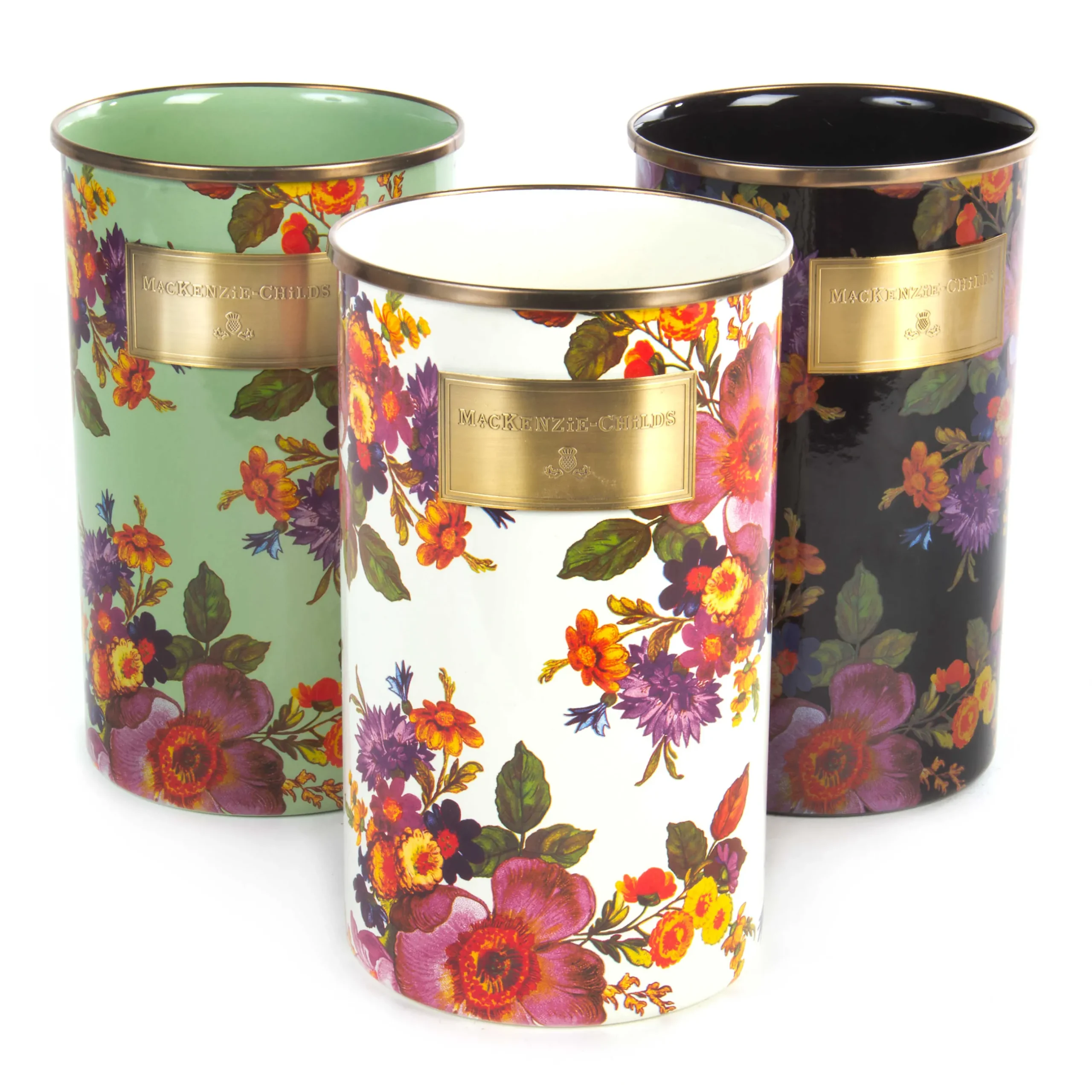 Kitchen Storage & Organization|MacKenzie-Childs White Flower Market Utensil Holder