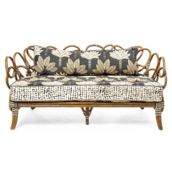 Living Room|MacKenzie-Childs Wild Indoors Rattan Loveseat