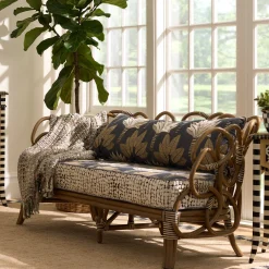 Living Room|MacKenzie-Childs Wild Indoors Rattan Loveseat