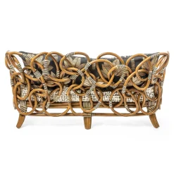 Living Room|MacKenzie-Childs Wild Indoors Rattan Loveseat