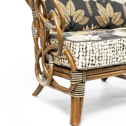 Living Room|MacKenzie-Childs Wild Indoors Rattan Loveseat