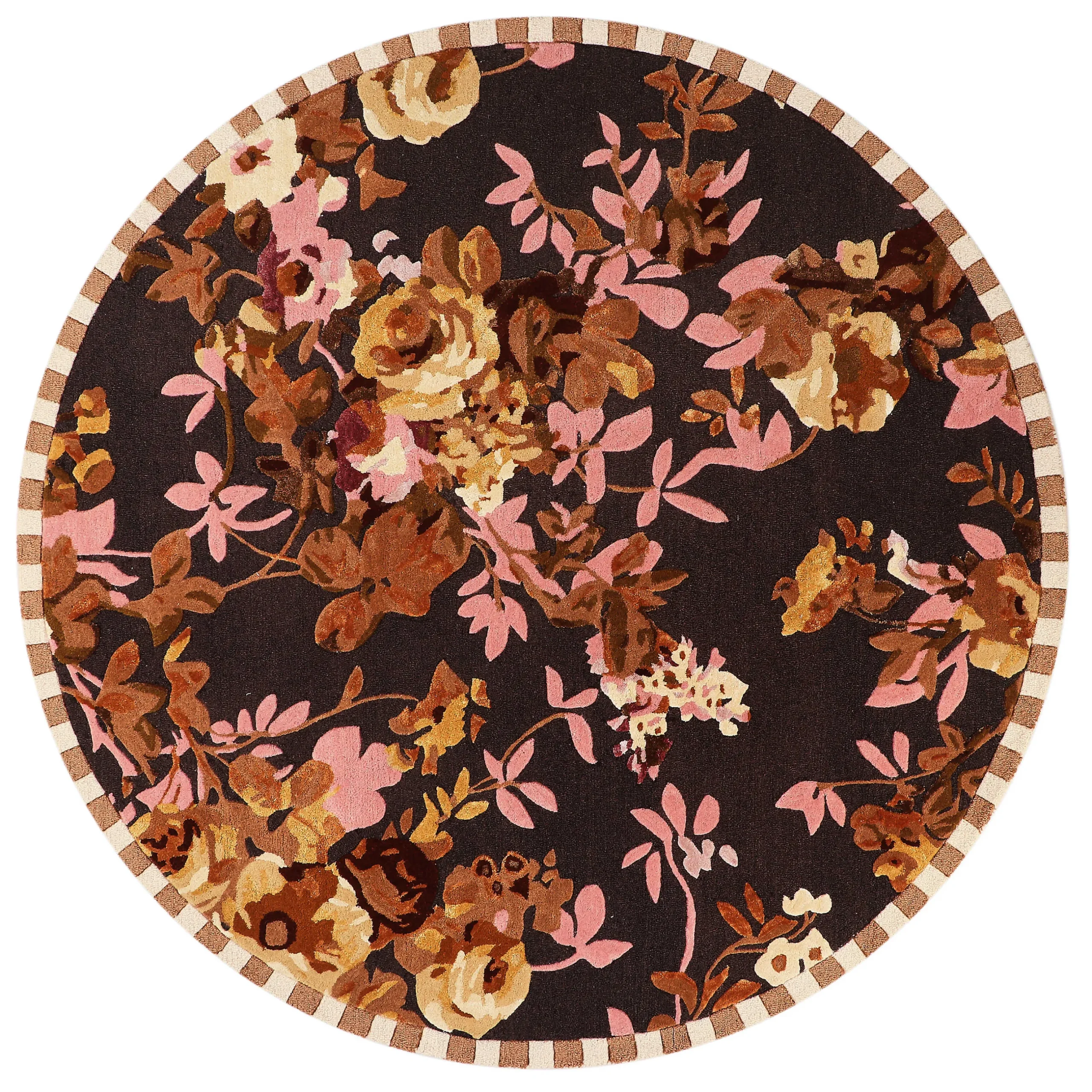 Rugs|MacKenzie-Childs Wild Rose Floral 6' Round Rug