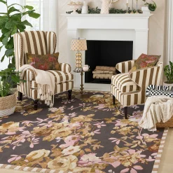 Rugs|MacKenzie-Childs Wild Rose Floral 8' x 10' Rug