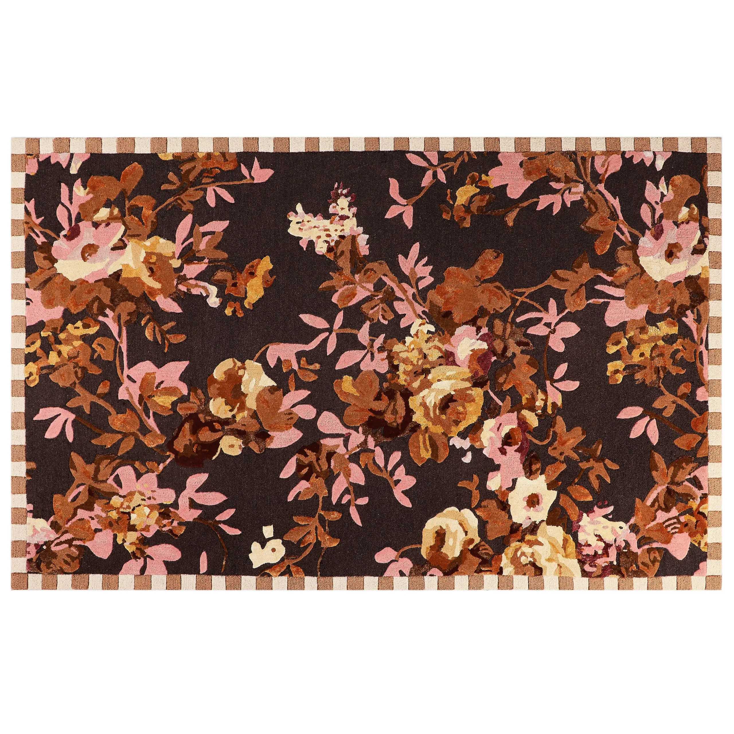 Rugs|MacKenzie-Childs Wild Rose Floral 5' x 8' Rug
