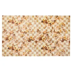 Rugs|MacKenzie-Childs Wild Rose Floral Check 3' x 5' Floor Mat
