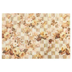 Rugs|MacKenzie-Childs Wild Rose Floral Check 2' x 3' Floor Mat