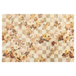 Rugs|MacKenzie-Childs Wild Rose Floral Check 2' x 3' Floor Mat