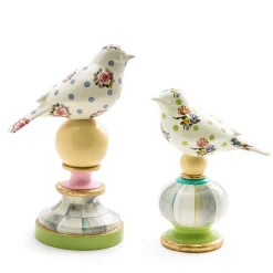 Spring|Room Accents|MacKenzie-Childs Wildflowers Bird Topiaries - Set of 2