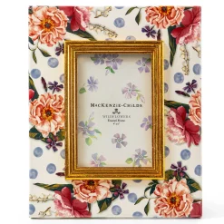 Room Accents|MacKenzie-Childs Wildflowers Blue 4 x 6 Frame