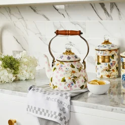 Kitchen Storage & Organization|MacKenzie-Childs Wildflowers Blue Enamel Medium Canister
