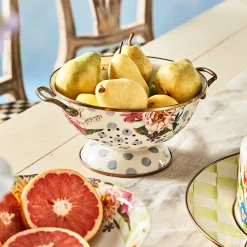 Kitchen Utensils & Tools|MacKenzie-Childs Wildflowers Blue Large Colander
