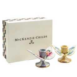 Spring|Candles & Fragrances|MacKenzie-Childs Wildflowers Butterfly Candle Holders, Set of 2