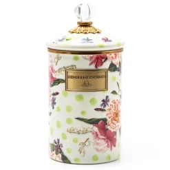 Kitchen Storage & Organization|MacKenzie-Childs Wildflowers Green Large Canister