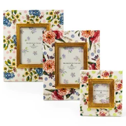 Room Accents|MacKenzie-Childs Wildflowers Pink 5 x 7 Frame