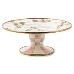 Serveware|MacKenzie-Childs Wildflowers Pink Mini Pedestal Platter