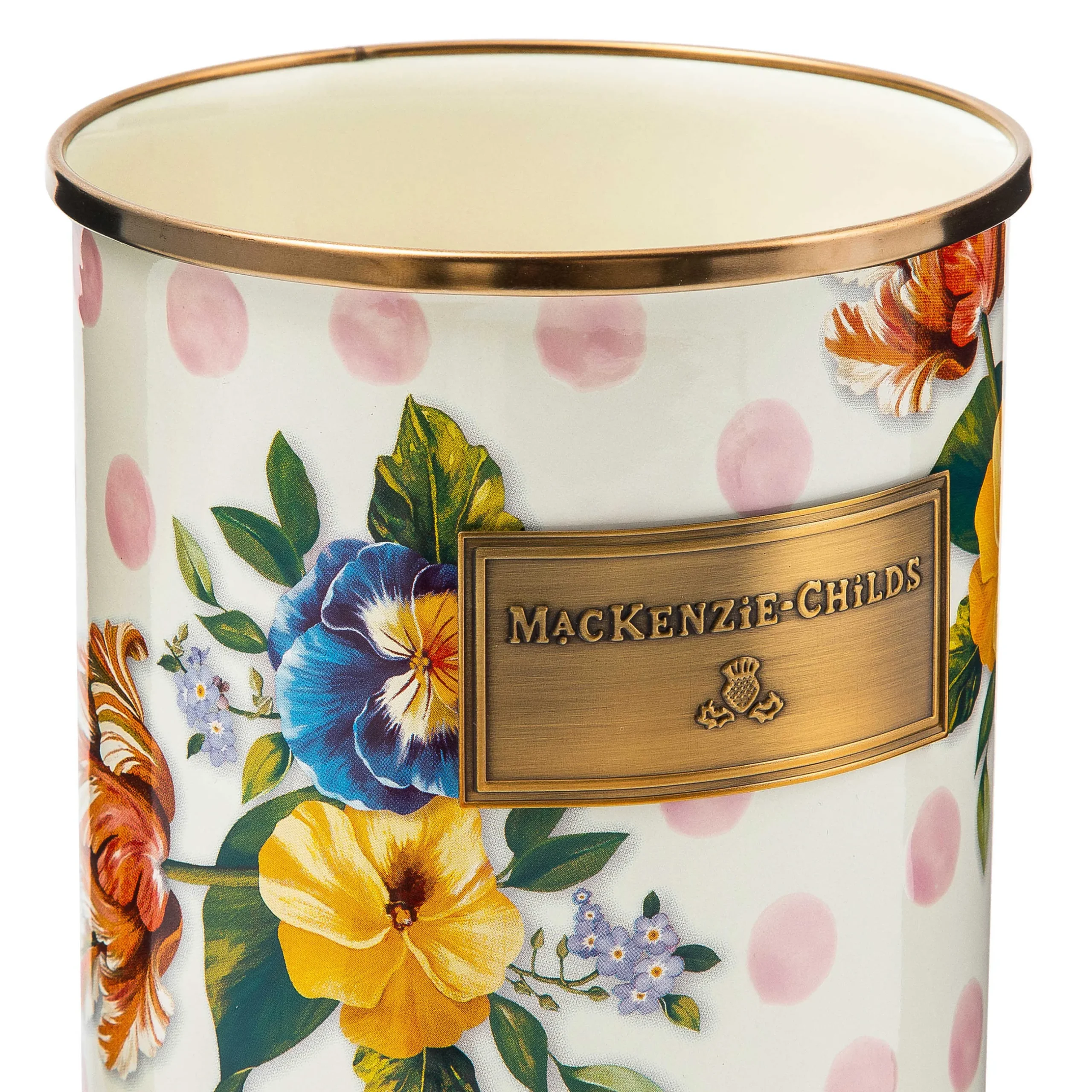 Kitchen Storage & Organization|MacKenzie-Childs Wildflowers Pink Utensil Holder