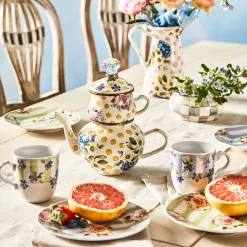 Kitchen & Table Linens|MacKenzie-Childs Wildflowers Yellow High Tea