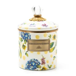 Kitchen Storage & Organization|MacKenzie-Childs Wildflowers Yellow Small Canister