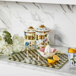 Kitchen Storage & Organization|MacKenzie-Childs Wildflowers Yellow Small Canister