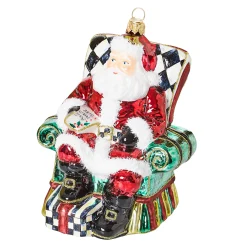 Holiday|MacKenzie-Childs Wish List Santa Glass Ornament