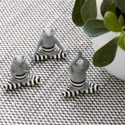Room Accents|MacKenzie-Childs Yoga Frogs, Set of 3