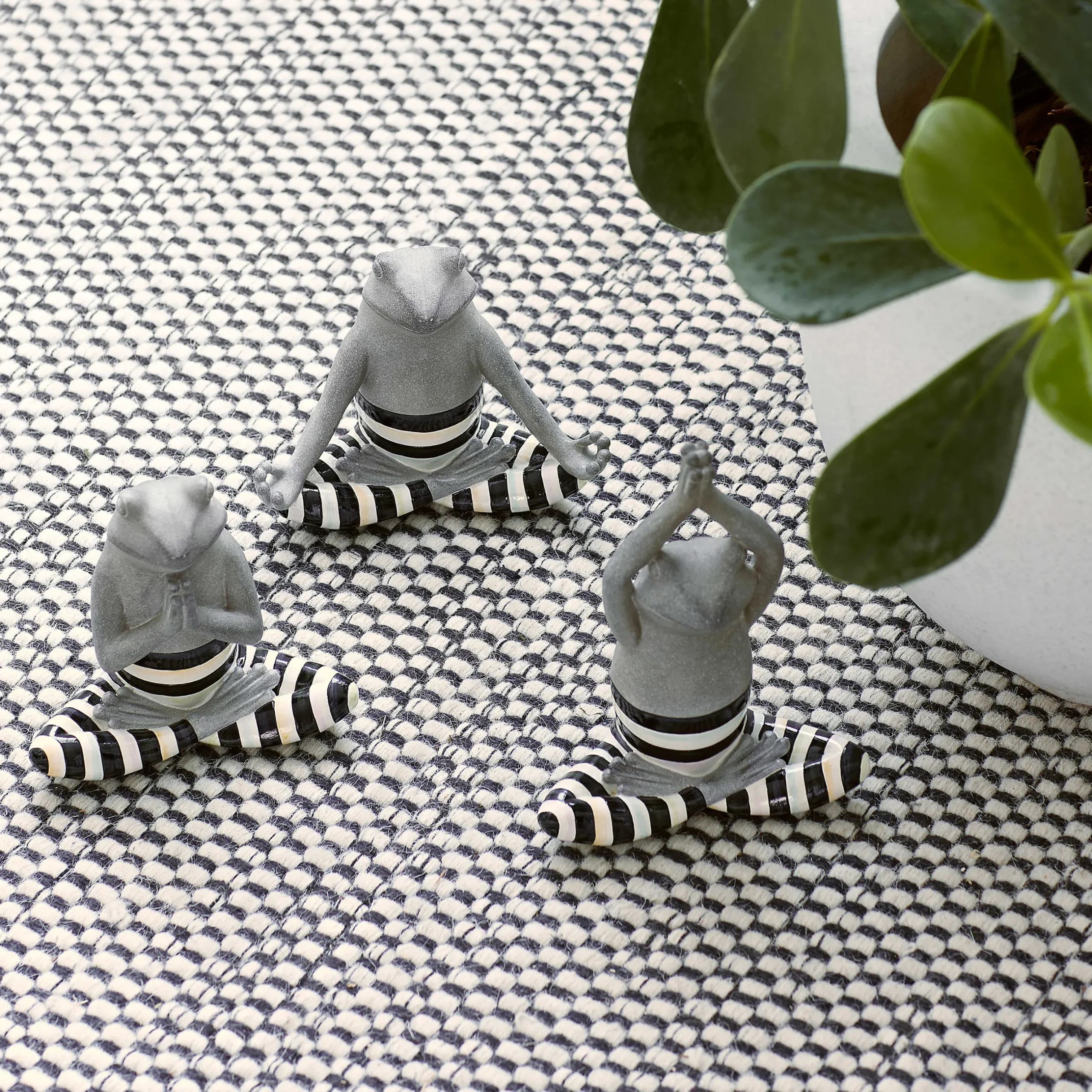 Room Accents|MacKenzie-Childs Yoga Frogs, Set of 3