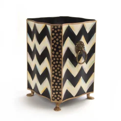 Bath & Bath Accessories|Room Accents|MacKenzie-Childs Zig Zag Waste Bin