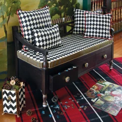 Bath & Bath Accessories|Room Accents|MacKenzie-Childs Zig Zag Waste Bin